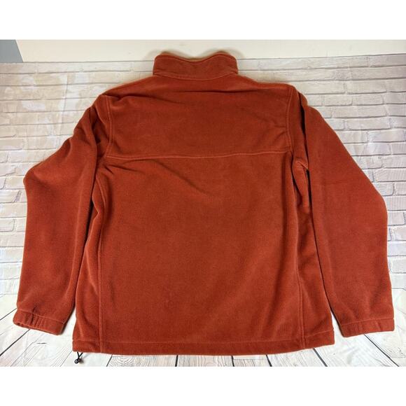 Columbia Women Orange Long Sleeve Zip Up Fleece Jacket Large - Picture 3 of 3